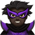 🦹🏿‍♂️ man supervillain: dark skin tone display on Apple